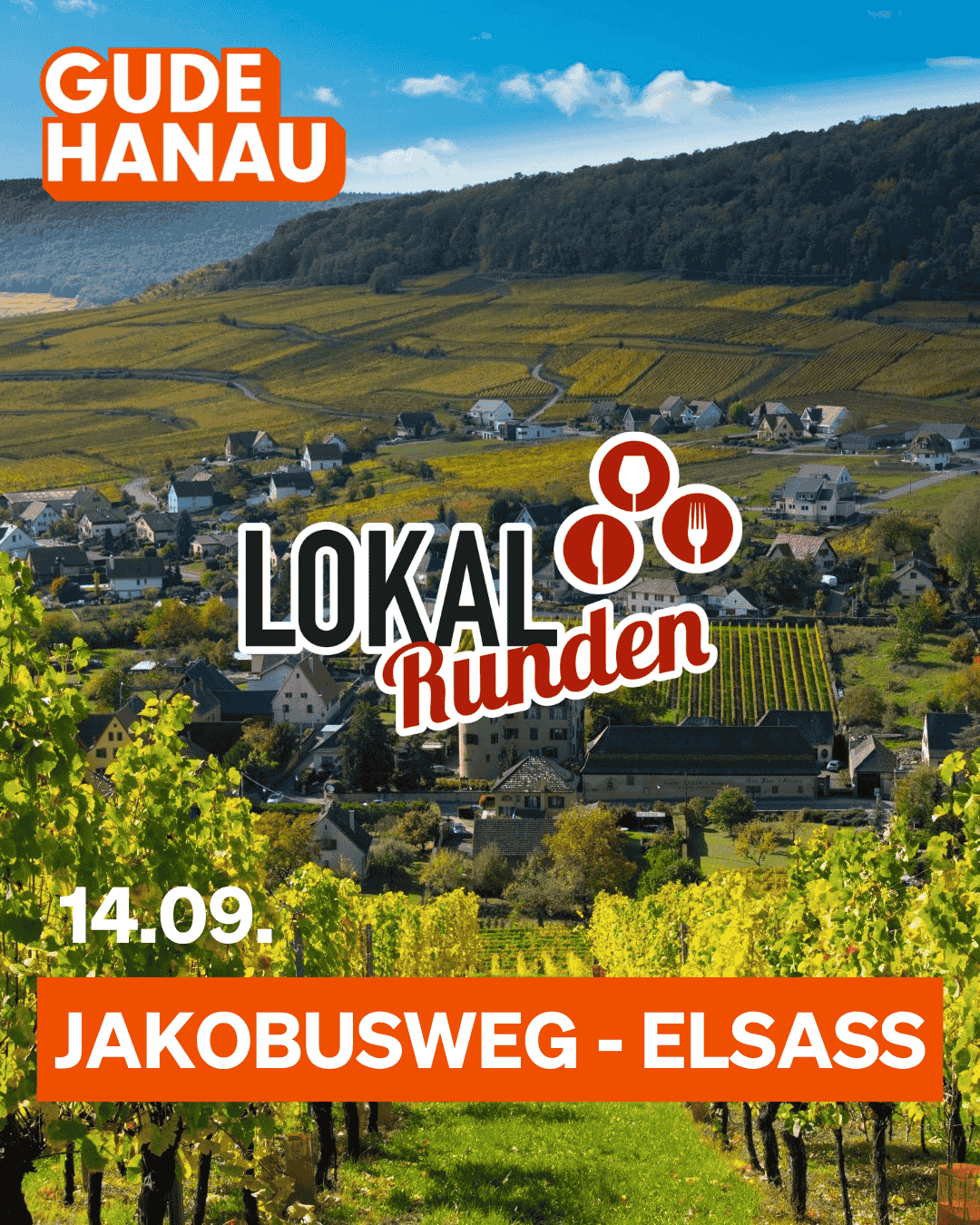 Lokalrunde Jakobsweg - Elsass 14.09.2025 Menu Französisch